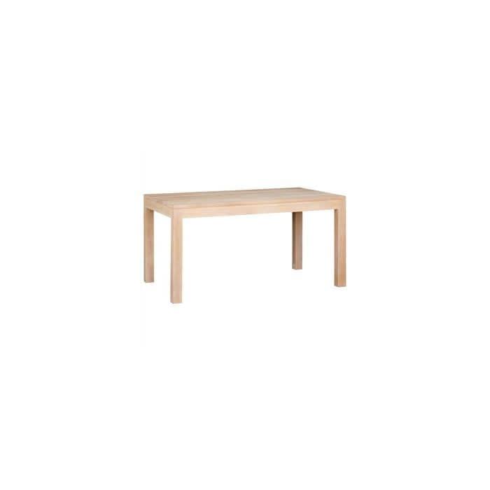 TANAKA SOLID MAHOGANY DINING TABLE IN WHITE WASH 150CM - MyChocolateWood