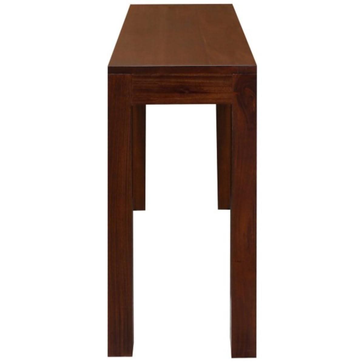 TANAKA SOLID MAHOGANY TIMBER CONSOLE TABLE WITH 1 HIDDEN DRAWER 90CM IN MAHOGANY - MyChocolateWood