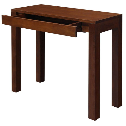 TANAKA SOLID MAHOGANY TIMBER DESK WITH 1 HIDDEN DRAWER - MAHOGANY - MyChocolateWood