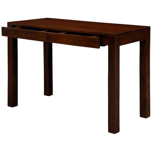 TANAKA SOLID MAHOGANY TIMBER DESK WITH 2 HIDDEN DRAWERS IN MAHOGANY - MyChocolateWood