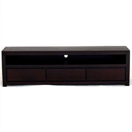 TANAKA SOLID MAHOGANY TV UNIT WITH 3 DRAWERS IN CHOCOLATE 190CM - MyChocolateWood