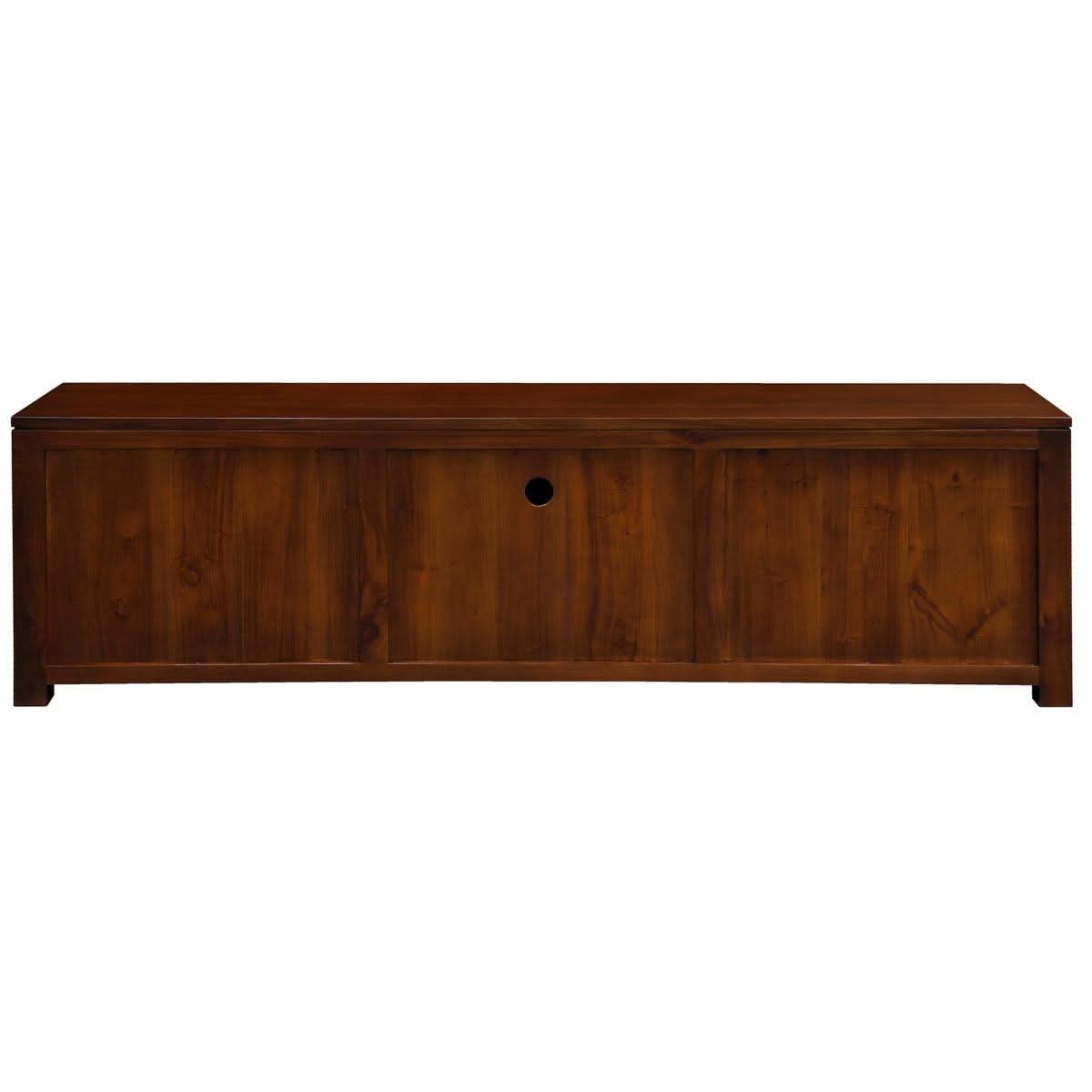 TANAKA SOLID MAHOGANY TV UNIT WITH 3 DRAWERS IN MAHOGANY 190CM - MyChocolateWood