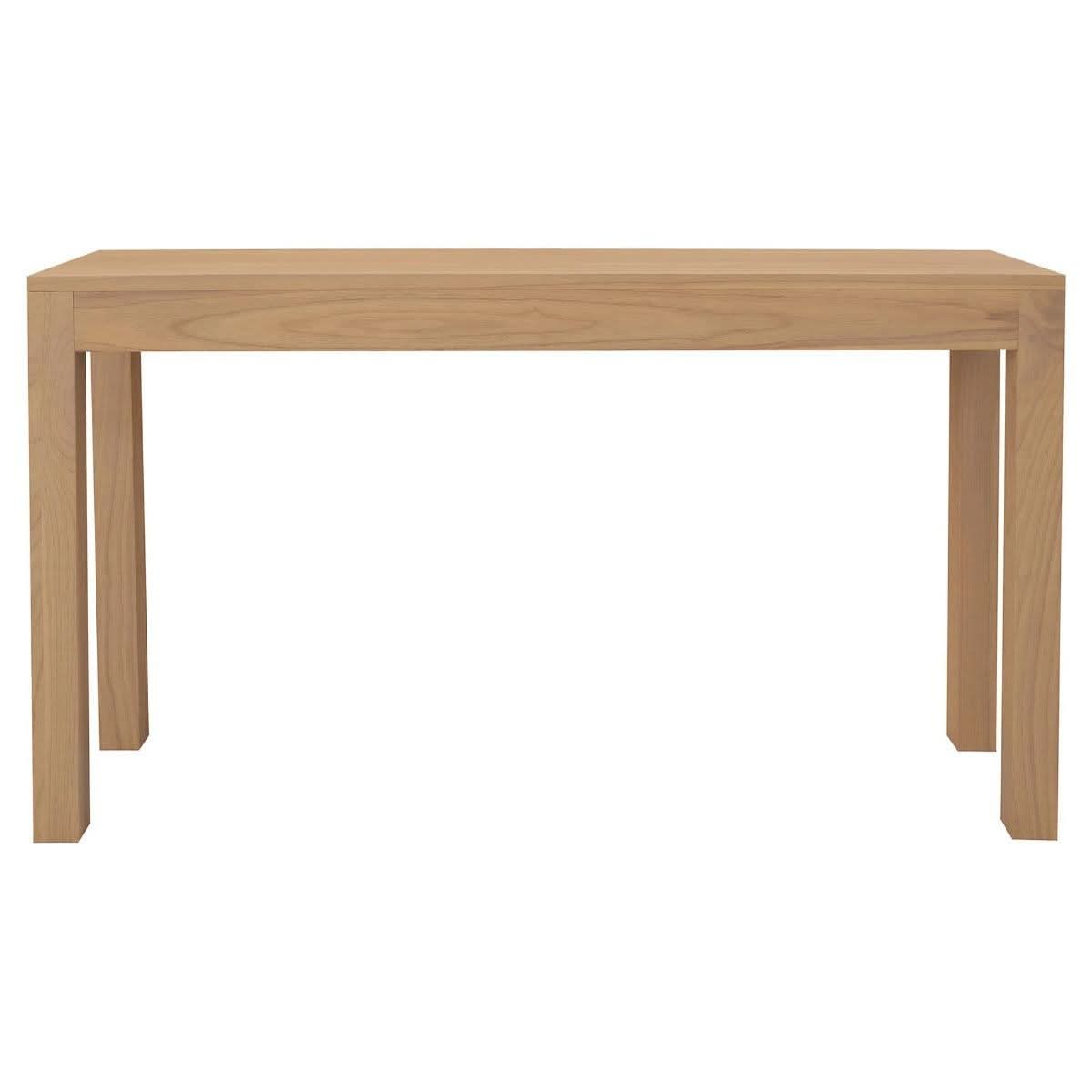 TANAKA SOLID WHITE CEDAR TIMBER CONSOLE TABLE /HALL TABLE WITH 2 HIDDEN DRAWERS 130CM - MyChocolateWood