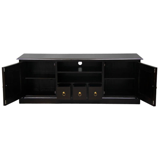 TASMANIA MAHOGANY TIMBER TV UNIT/ENTERTAINMENT UNIT 2 DOORS & 3 CD DRAWERS CHOCOLA 160CMTE - MyChocolateWood