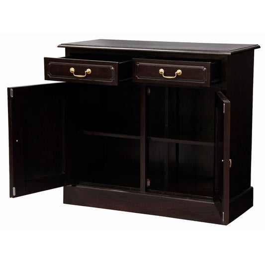 TASMANIA SOLID MAHOGANY BUFFET 2 DOORS 2 DRAWERS IN CHOCOLATE - MyChocolateWood
