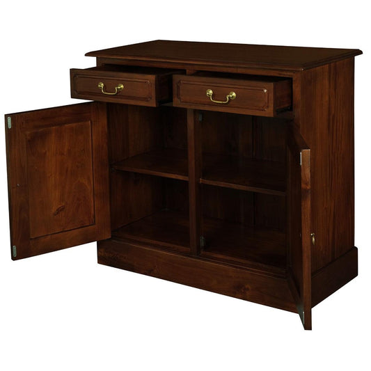 TASMANIA SOLID MAHOGANY BUFFET/SIDEBOARD 2 DOORS & 2 DRAWERS IN MAHOGANY COLOUR - MyChocolateWood