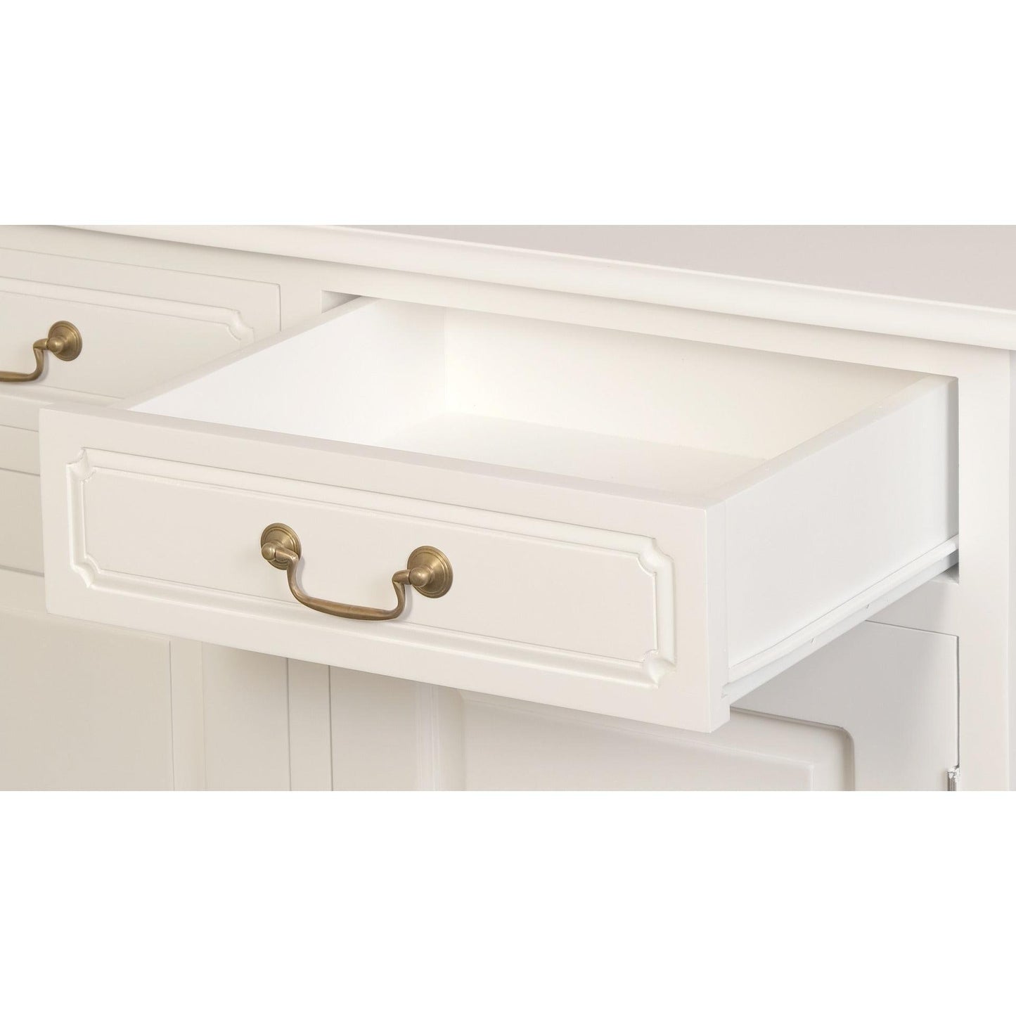 TASMANIA SOLID MAHOGANY BUFFET/SIDEBOARD 2 DOORS & 2 DRAWERS IN WHITE - MyChocolateWood