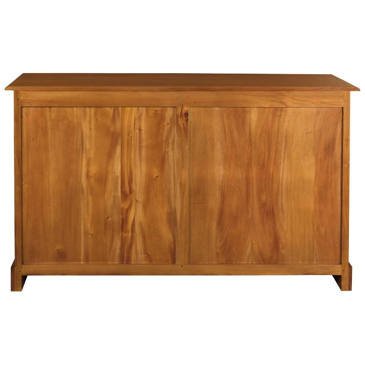TASMANIA SOLID MAHOGANY BUFFET/SIDEBOARD 3 DOORS 3 DRAWERS IN LIGHT PECAN - MyChocolateWood