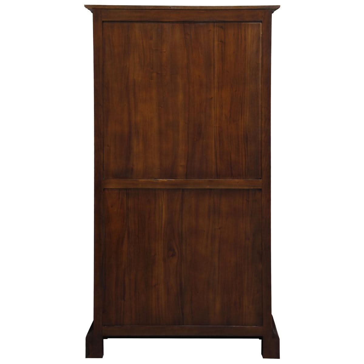 TASMANIA SOLID MAHOGANY WIDE BOOKCASE IN MAHOGANY COLOUR - MyChocolateWood