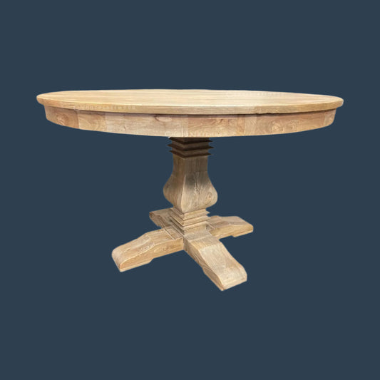 TIVOLI RECYCLED ELM ROUND DINING TABLE 140CM DIAMETER - MyChocolateWood