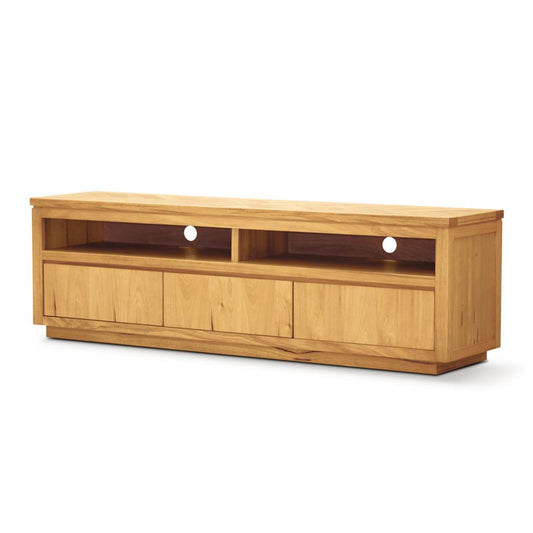 VALANCE MESSMATE TV UNIT 3 DRAWERS IN CLEAR LACQUER - MyChocolateWood