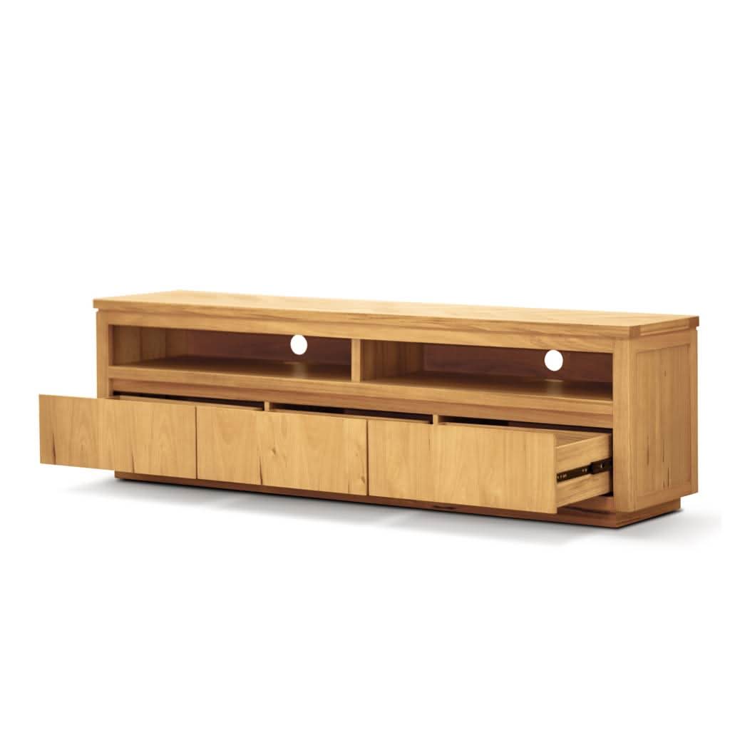 VALANCE MESSMATE TV UNIT 3 DRAWERS IN CLEAR LACQUER - MyChocolateWood