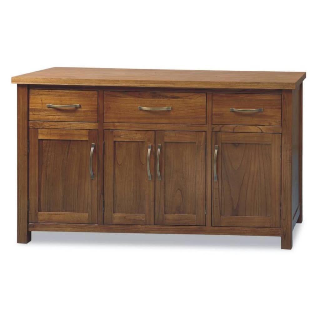 VALDEZ SOLID MOUNTAIN ASH 3-DOOR 3-DRAWER BUFFET SIDEBOARD NATURAL - MyChocolateWood