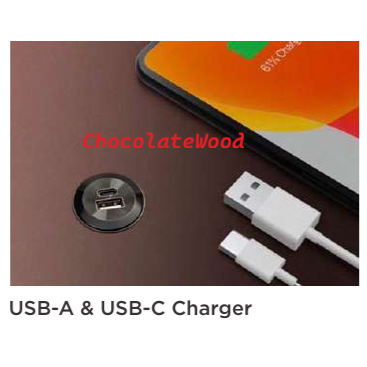 VARGAS FABRIC QUEEN BED WITH USB DARK GREY