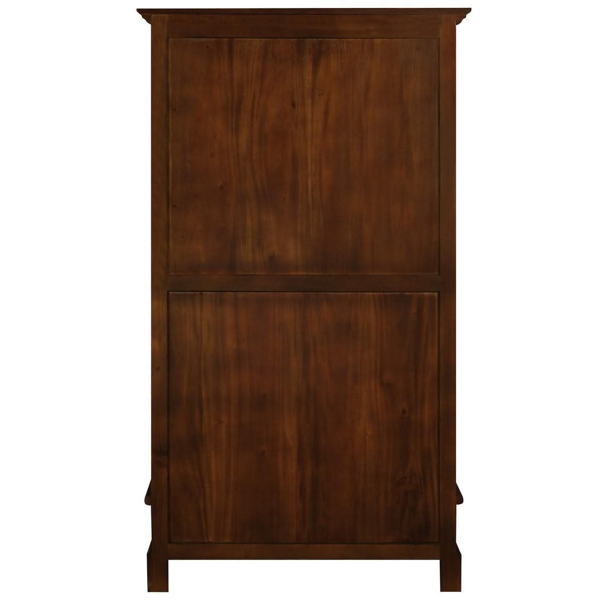 WIDE TASMANIA 2 DRAWER BOOKCASE IN MAHOGANY FINISH - MyChocolateWood
