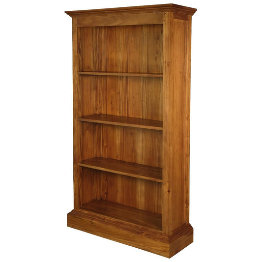 WIDE TASMANIA BOOKCASE IN LIGHT PECAN FINISH - MyChocolateWood