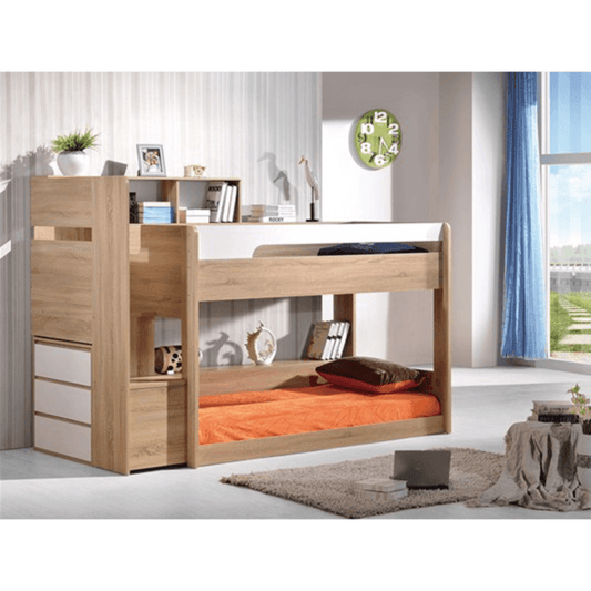 Zelfa Bunk Bed, Single Size - MyChocolateWood