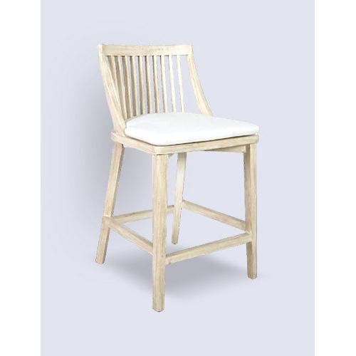 MARLEY MANGO WOOD HAMPTONS COUNTER STOOL DRIFTWOOD WHITE - MyChocolateWood