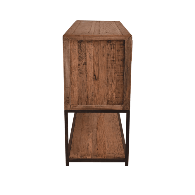 BUFFALO 6 DRAWER SIDEBOARD/BUFFET IN RECLAOMED OAK