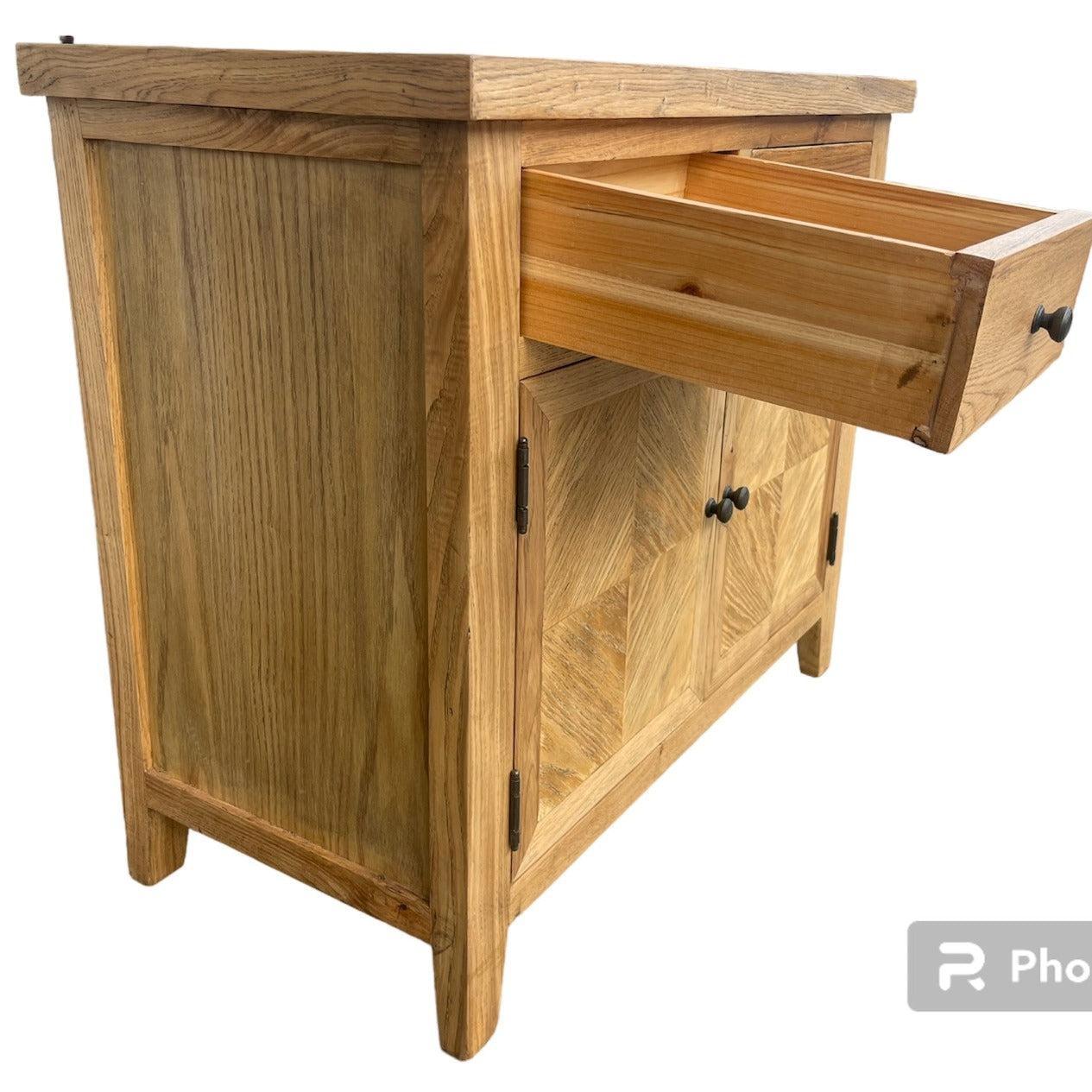 DUTCHY FRENCH PROVINCIAL STYLE BUFFET/SIDEBOARD 2 DOORS & 2 DRAWERS WITH PARQUETRY PATTERN 90 CMS - MyChocolateWood