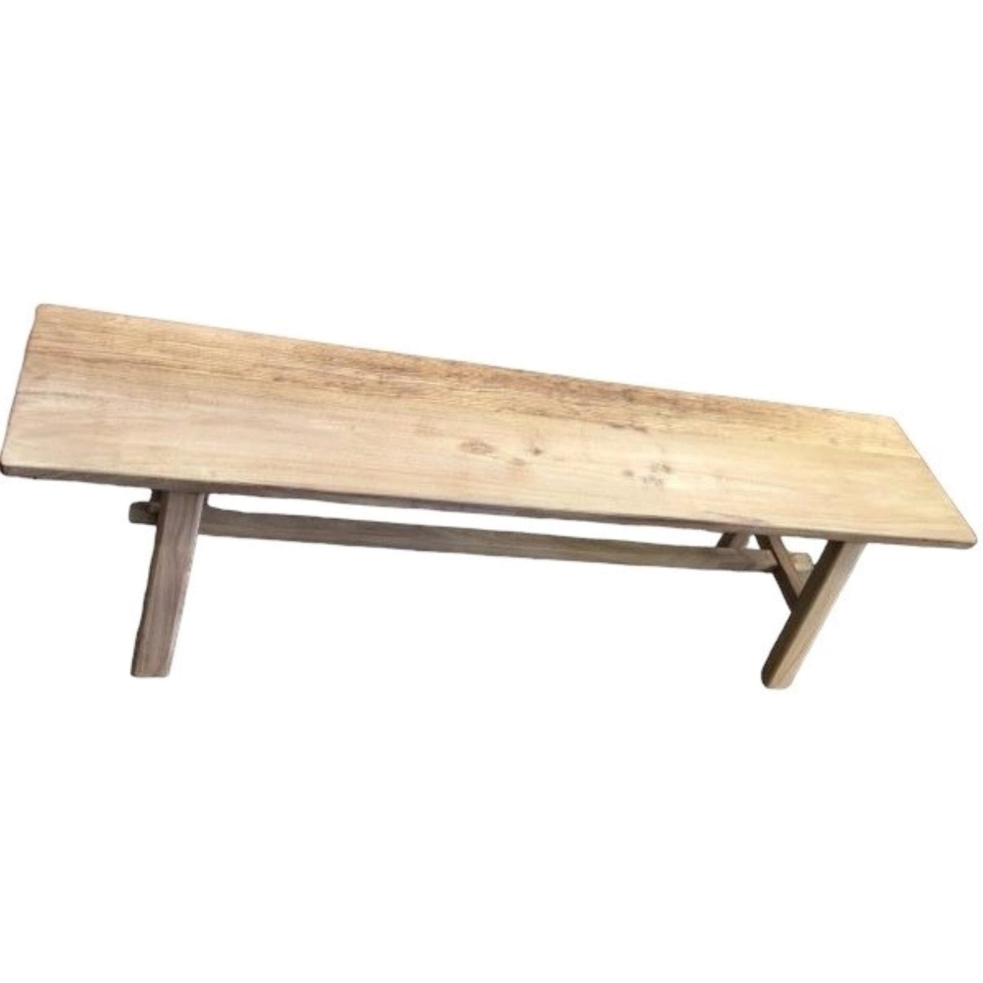 VALENCIA FARMHOUSE RUSTIC BENCH IN RECYCLED ELM FULL LENGTH 180CM - MyChocolateWood