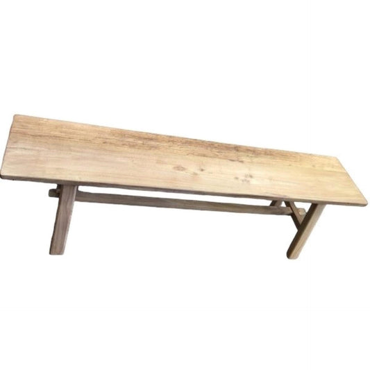 VALENCIA FARMHOUSE RUSTIC BENCH IN RECYCLED ELM FULL LENGTH 180CM - MyChocolateWood