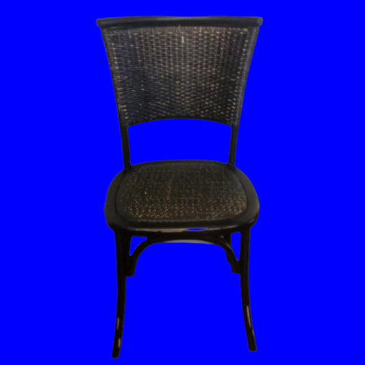 BERRY PROVINCIAL RUSTIC DINING CHAIR IN BLACK - MyChocolateWood