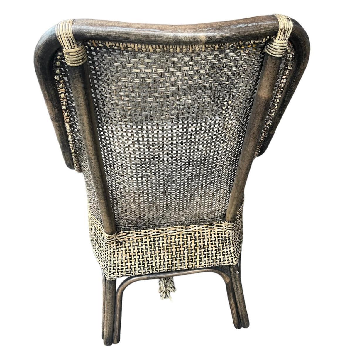 MALIBU HAMPTONS RATTAN DINING CHAIR IN BLACK SHADOW
