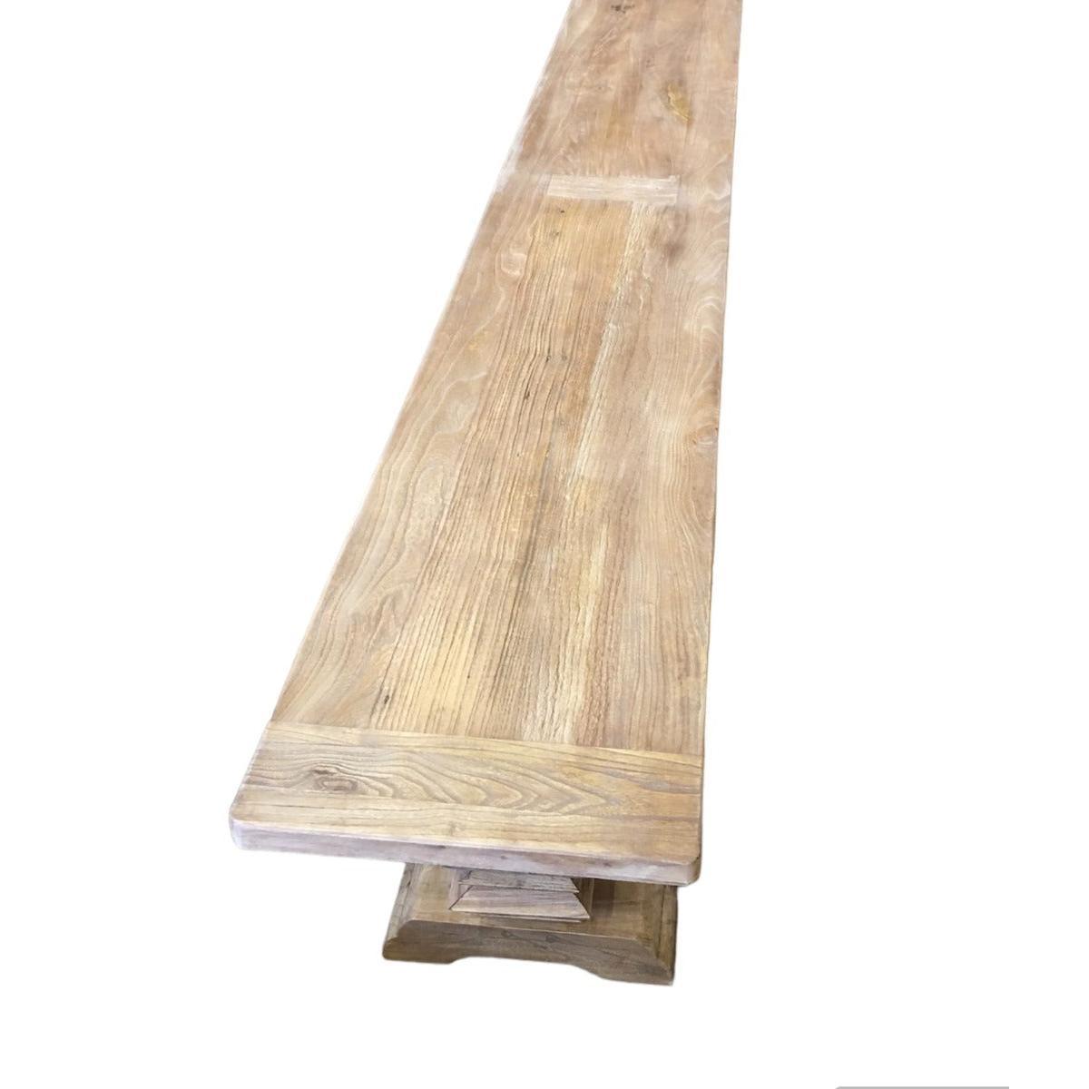 RHIANNON FARMHOUSE HAMPTON STYLE RUSTIC BENCH 230CM - MyChocolateWood