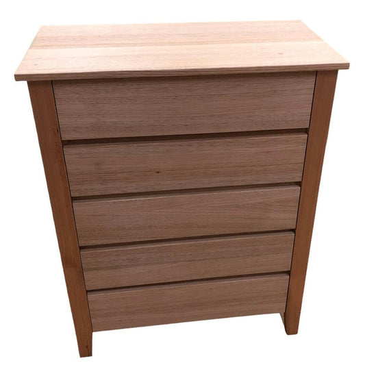 AUSTRALIAN CUSTOM-MADE SOLID MARGIE VICTORIAN ASH 5 DRAWER TALLBOY NONTOXIC - MyChocolateWood