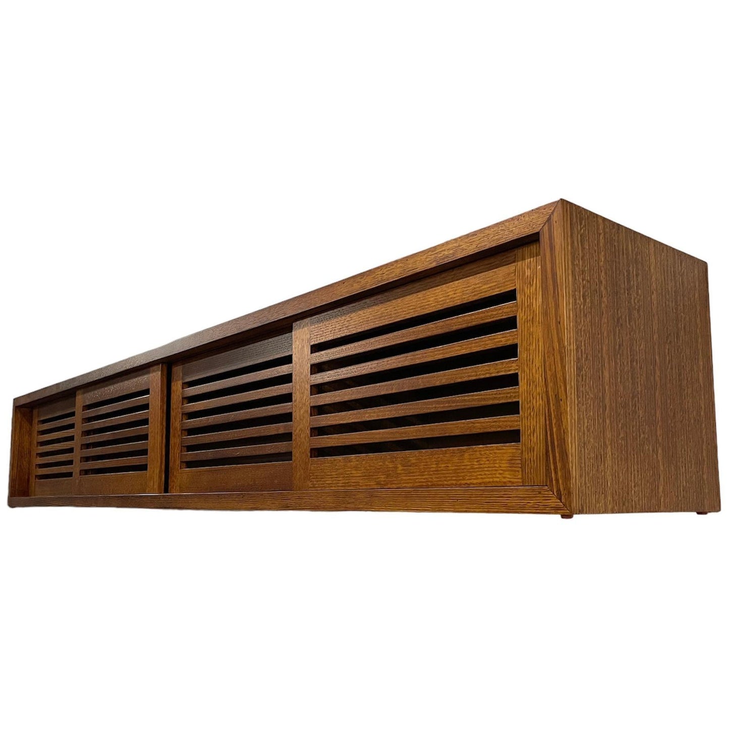 LITANI WALL MOUNTABLE TASSIE OAK SLIDING DOORS LOWLINE TV UNIT - MyChocolateWood