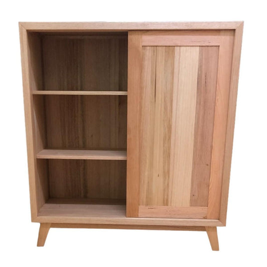 AUSTRALIAN CUSTOM-MADE LENNIE RETRO STYLE SLIDING DOORS CABINET IN TASSIE OAK - MyChocolateWood