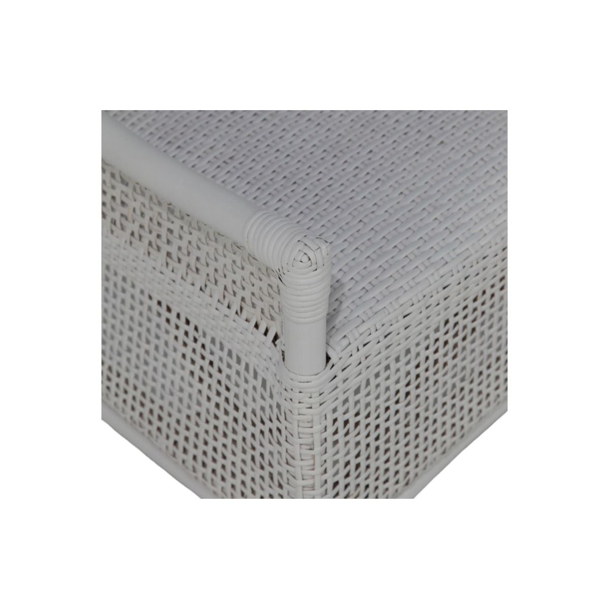 MALIBU HAMPTONS RATTAN DINING CHAIR IN SOLID WHITE