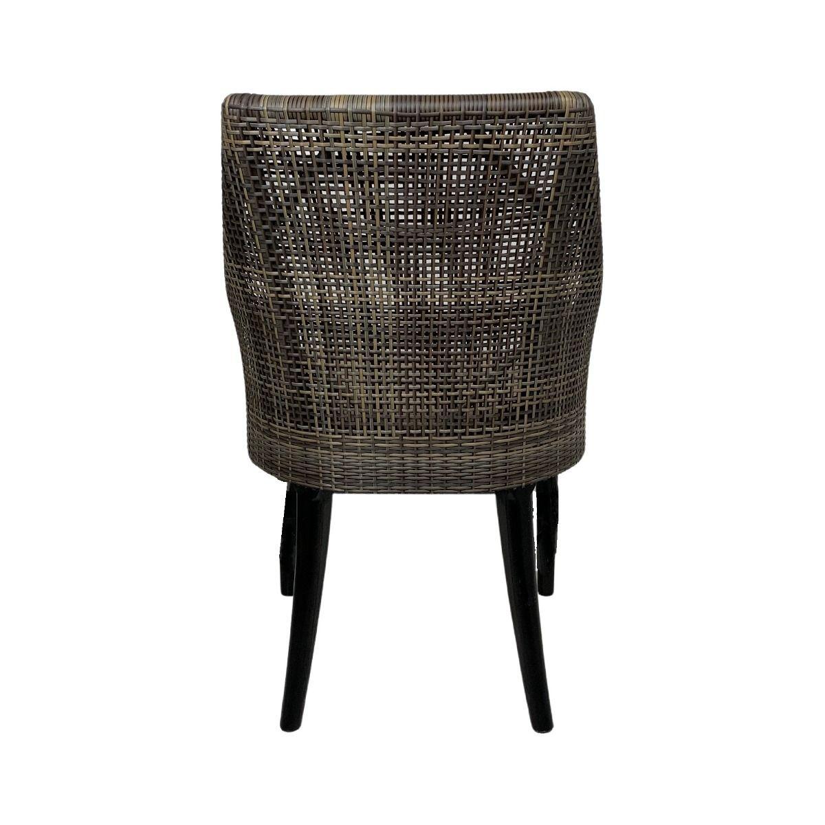JENALLI HAMPTONS RATTAN OUTDOORS DINING CHAIR MOCHA - MyChocolateWood