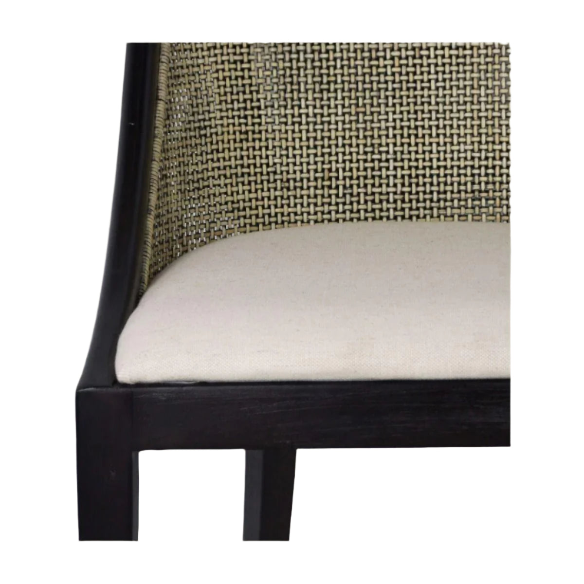 SOUTHAMPTON HAMPTONS RATTAN DINING CHAIR/ LOUNGE CHAIR IN BLACK SHADOW