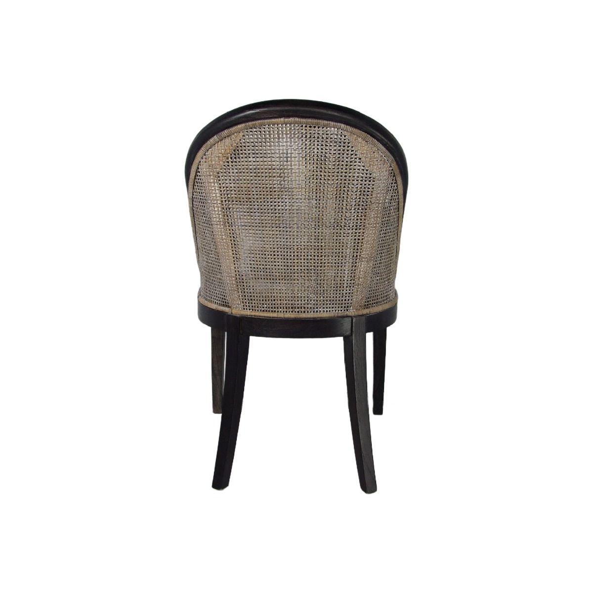 SOUTHAMPTON HAMPTONS SOLID MINDI WOOD/ RATTAN DINING CHAIR/ LOUNGE CHAIR IN SMOKED GREYWASH
