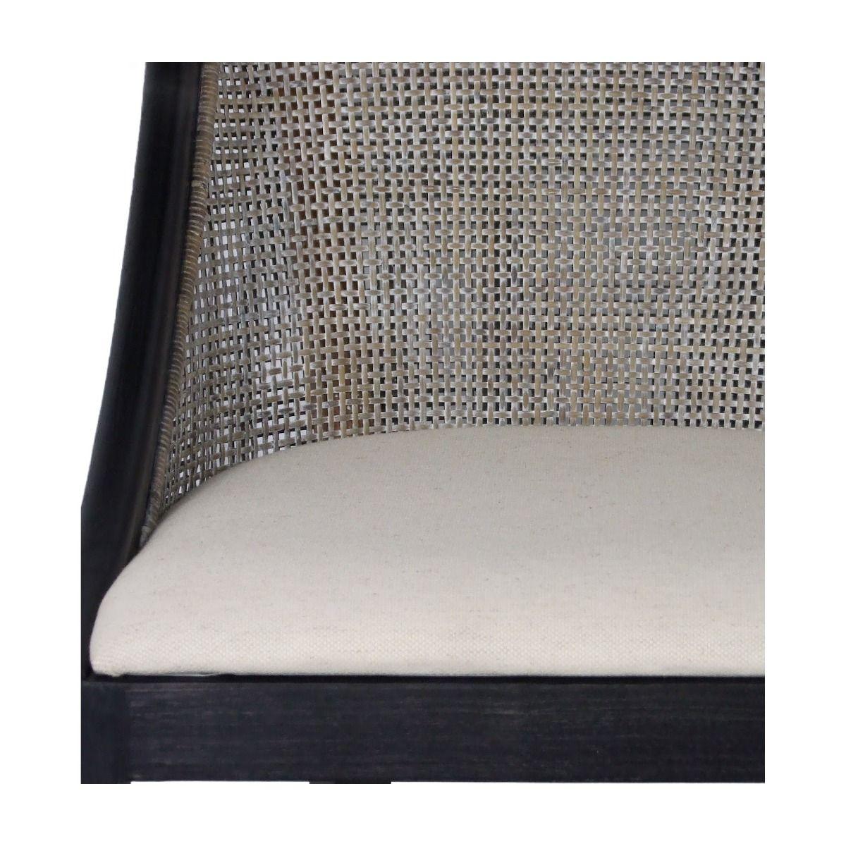 SOUTHAMPTON HAMPTONS SOLID MINDI WOOD/ RATTAN DINING CHAIR/ LOUNGE CHAIR IN SMOKED GREYWASH