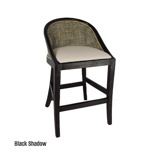 FIRENDI HAMPTONS RATTAN COUNTER STOOL IN BLACK SHADOW - MyChocolateWood