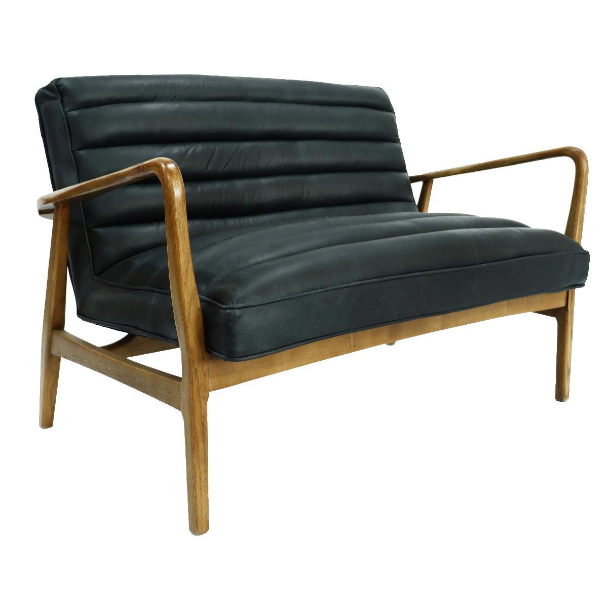 MALMO 2-SEATER SOFA IN DISTRESSED LEATHER ESPRESSO COLOUR - MyChocolateWood