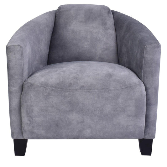 CHESWICK ARMCHAIR IN GREY VELVET - MyChocolateWood