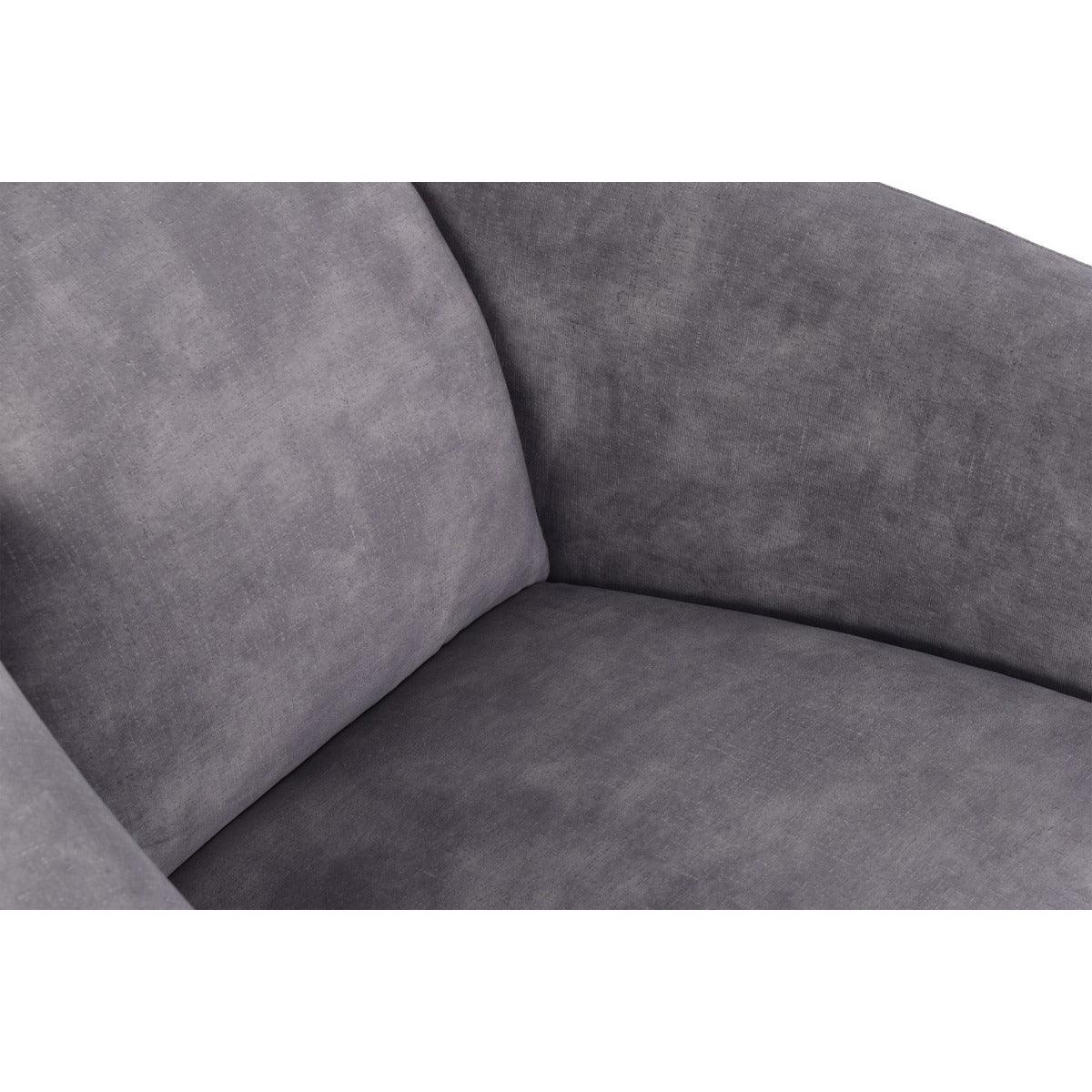 CHESWICK ARMCHAIR IN GREY VELVET - MyChocolateWood