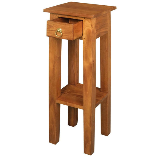 STRAIGHT SOLID MAHOGANY TIMBER PLANT STAND - LIGHT PECAN - MyChocolateWood
