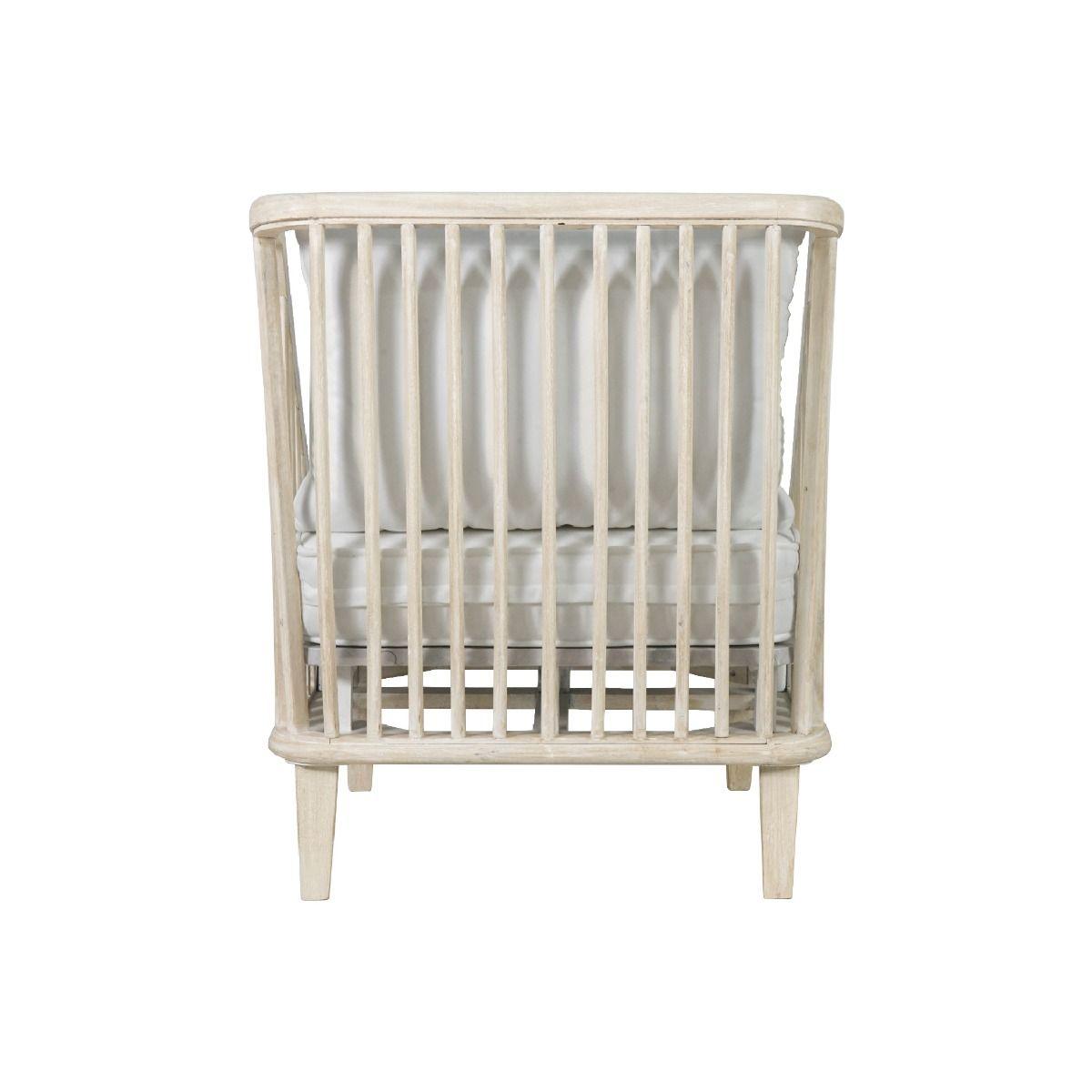 MARLEY MANGO WOOD LOUNGE CHAIR EASY CHAIR IN WHITE DRIFTWOOD
