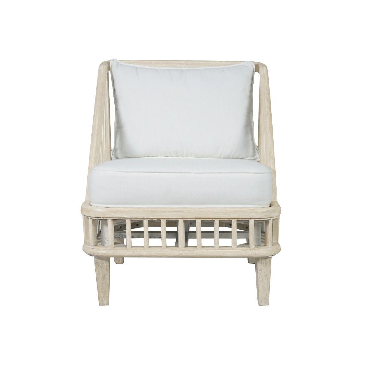 MARLEY MANGO WOOD LOUNGE CHAIR EASY CHAIR IN WHITE DRIFTWOOD
