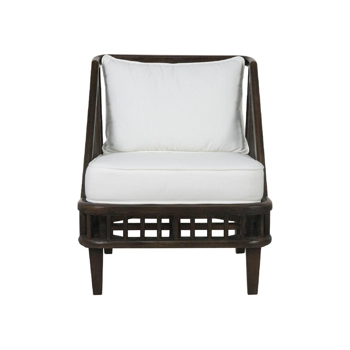 MARLEY MANGO WOOD LOUNGE CHAIR EASY CHAIR IN WALNUT