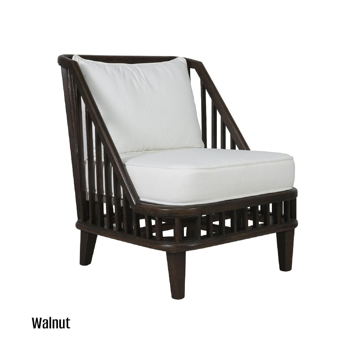 MARLEY MANGO WOOD LOUNGE CHAIR EASY CHAIR IN WALNUT