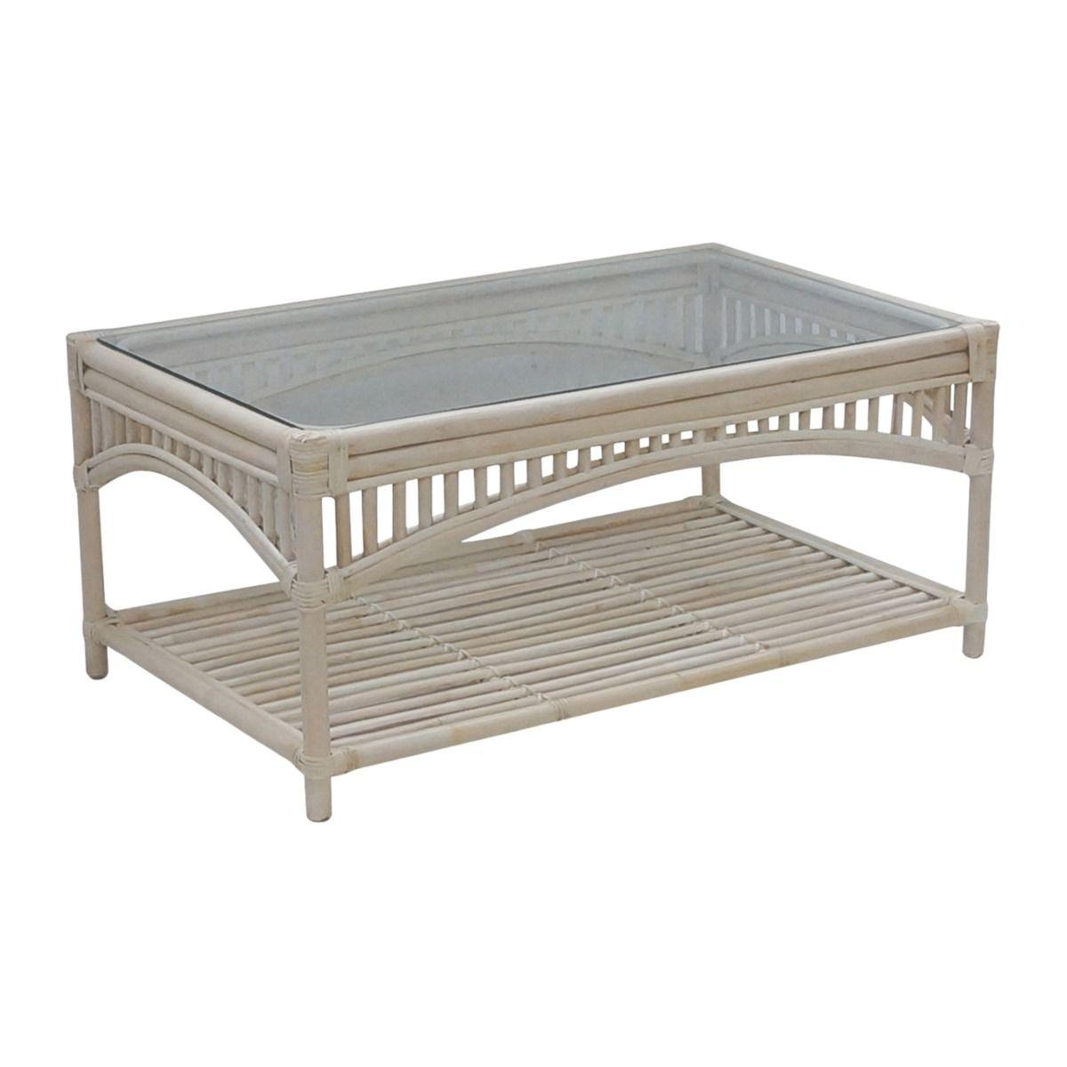 DENIZE RATTAN COFFEE TABLE IN NATURAL - MyChocolateWood