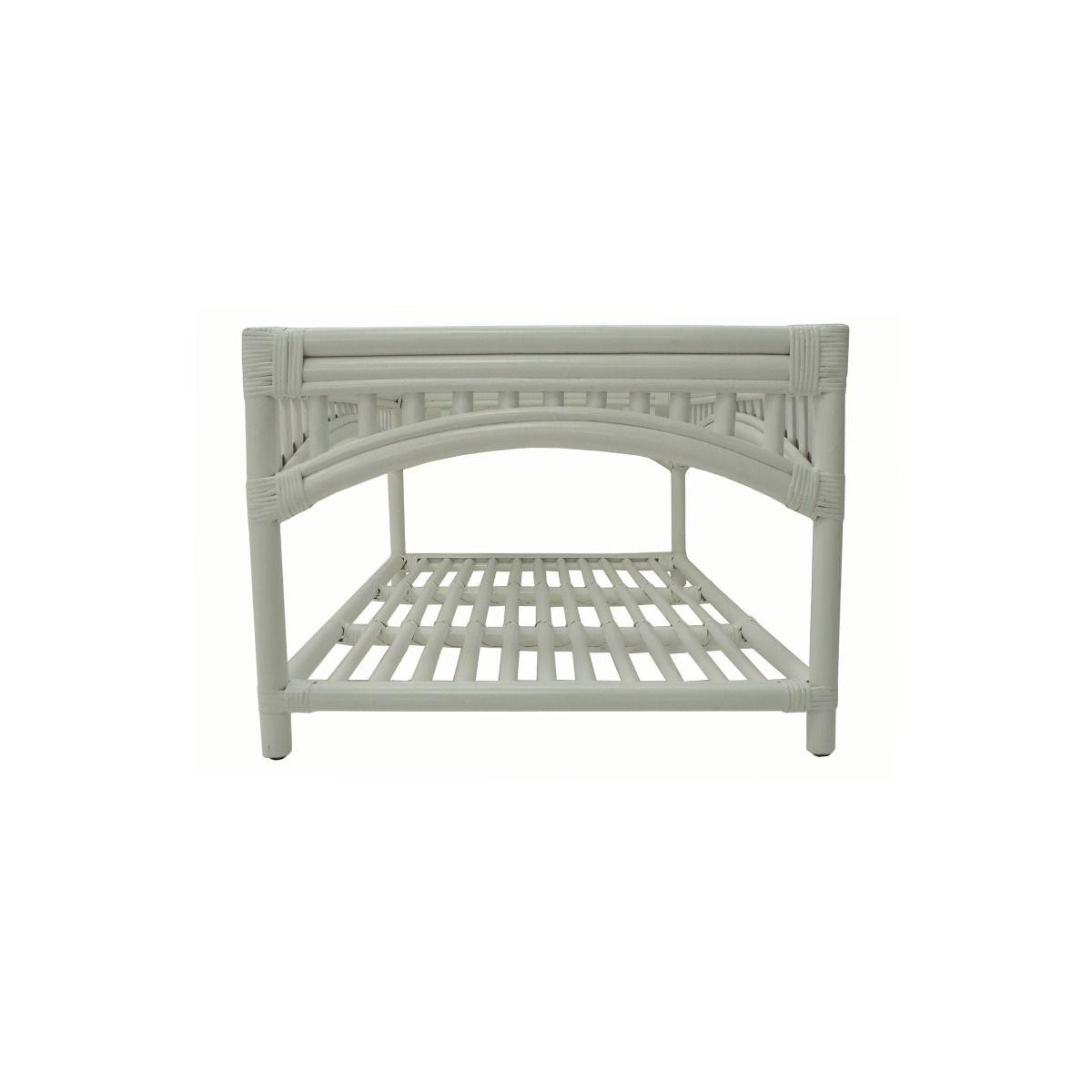 DENIZE RATTAN COFFEE TABLE IN WHITE - MyChocolateWood