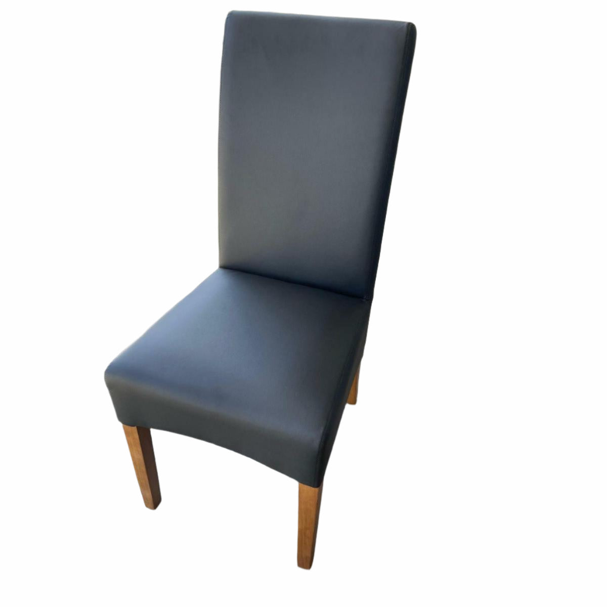 DARI TASSIE OAK SIDE EXTENSION DINING TABLE 150/250CM + 8 BERTI HIGH QUALITY PU/VINYL DINING CHAIR IN MATT BLACK