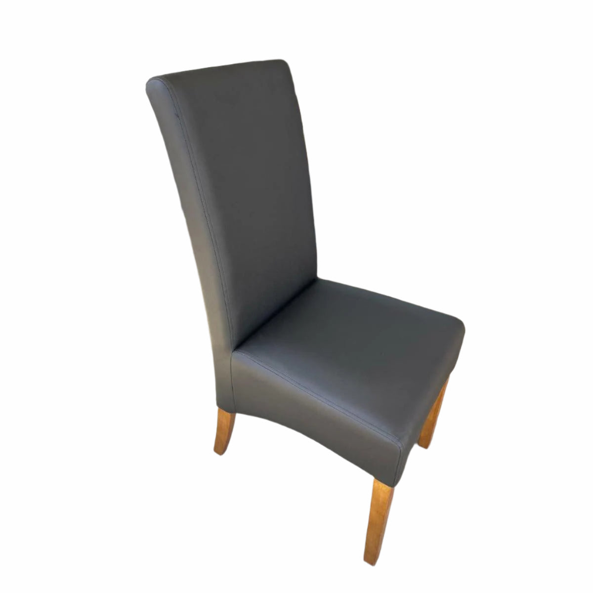 DARI TASSIE OAK SIDE EXTENSION DINING TABLE 150/250CM + 8 BERTI HIGH QUALITY PU/VINYL DINING CHAIR IN MATT BLACK